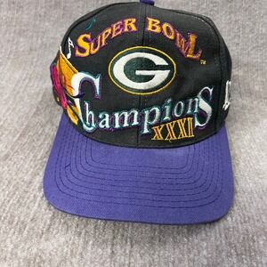 Vintage Green Bay Packers Super Bowl‎ XXXI Champions Athletic Snapback Cap